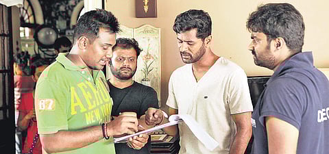 Sanjay Bharathi with director Vijay and Prabhudheva