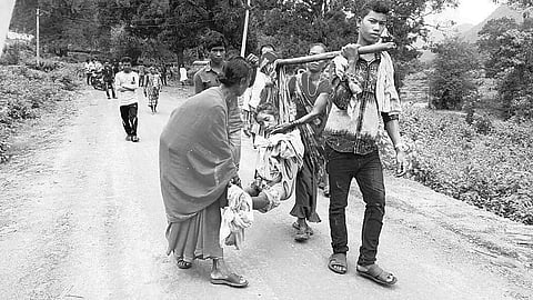 Ambulance fails, ailing woman carried on sling for 6 km