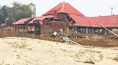 The Aluva Manappuram Mahadeva Temple after the flood