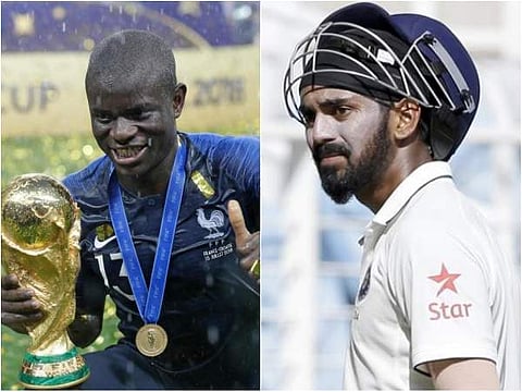 FIFA World Cup winner N'Golo Kante and Indian cricketer KL Rahul (File | AP)