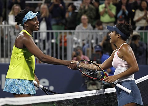 Seven-time Grand Slam winner Venus Williams held off Britain's Heather Watson 6-4, 4-6, 6-0 on Thursday to reach the quarter-finals of the WTA hardcourt tournament in San Jose, California. (Photo | AP)