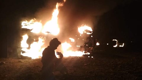 At least eight people were killed in a blast in a mining quarry unit at Agraharam village in Alur mandal on Friday. (Photo | EPS)