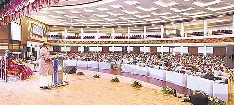 Finance Minister Thomas Isaac addressing the workshop for GST squad members