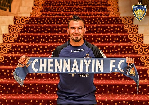 Chennaiyin FC's latest signing Carlos Antonio Salom Zulema (Photo | Chennaiyin FC/Twitter)