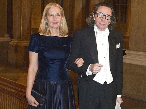 Swedish Academy member Katarina Frostenson, left and photographer Jean Claude Arnault. (Photo | File/AP)