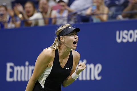 Maria Sharapova after defeating Sorana Cirstea in the second round of the US Open | AP