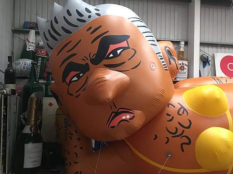 London Mayor Sadiq Khan's blimp (Photo | @YannyBruere/Twitter)