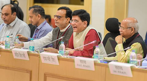 Finance Minister Piyush Goyal and other ministers at the GST Council meeting on 4 August 2018 (Photo | PTI)