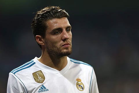 FILE - In this Wednesday, Sept. 13, 2017 file photo Real Madrid's Mateo Kovacic leaves the pitch after being injured during a Champions League group H soccer match between Real Madrid and Apoel Nicosia at the Santiago Bernabeu stadium in Madrid, Spain. (F