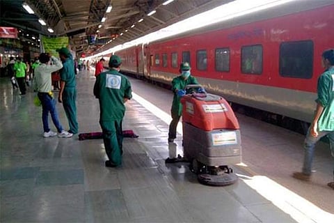 The trio have been ordered to clean Vasai railway station for three consecutive days. Image used for representational purpose only. (Photo | PTI)