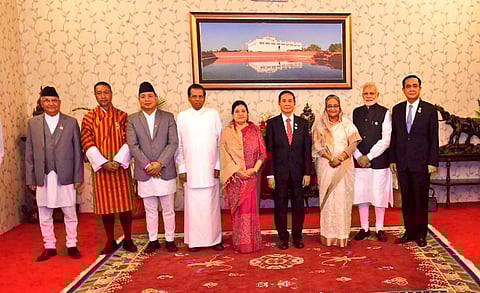 PM Narendra Modi and other BIMSTEC leaders (Photo | Twitter / MEAIndia)