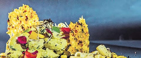 One can experience the dishes with the which include ‘Soups n Salads’ - Khao suey soup with Black garlic dust.