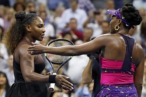 Serena Williams (L) and Venus Williams after their third round match of the US Open 2018 | AP
