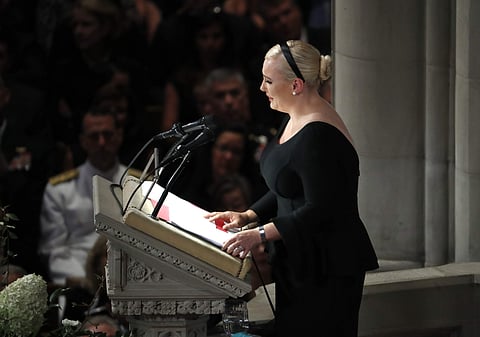 Meghan McCain speaks at John McCain's memorial service. (Photo | AP)