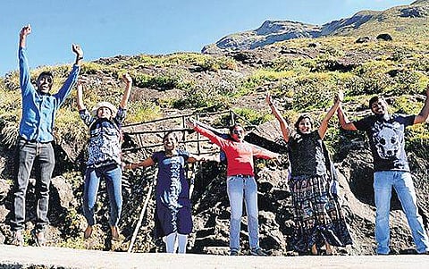 Tourists at Rajamala in Eravikulam National Park, Munnar | A Sanesh