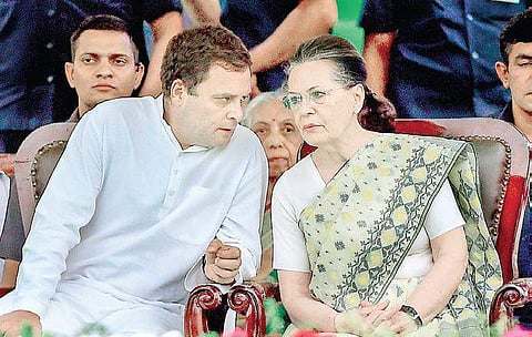 Rahul Gandhi and Sonia Gandhi are major stakeholders in Young Indian which has acquired Associated Journals Limited which published National Herald newspaper. (File photo | PTI)