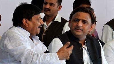 Shivpal with Akhilesh Yadav