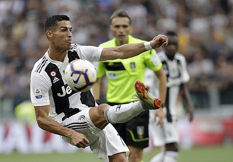 Juventus' Cristiano Ronaldo controls the ball during a Serie A match (File | AP)