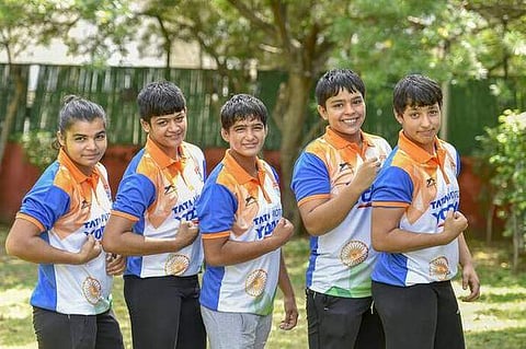 Indian junior women's wrestling team | AP
