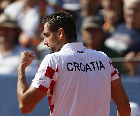 Marin Cilic took Croatia to within one win of its third appearance in the final of the Davis Cup | AP