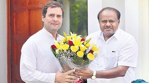 Congress and JD-S are yet to hammer out a LS seat sharing formula in Karnataka | pti