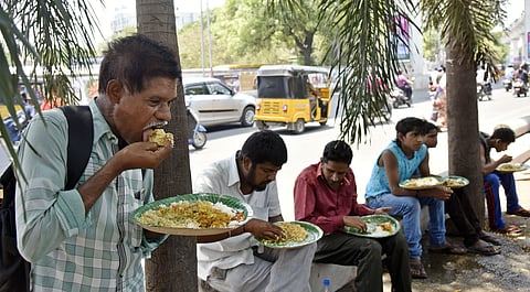 File Photo of an Annapurna Canteen in Hyderabad. | Express Photo Services