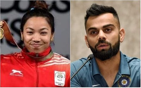 Mirabai Chanu and Virat Kohli