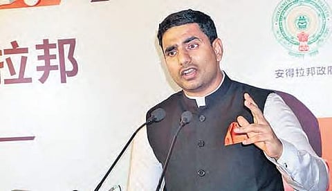 Lokesh hardsells State in China