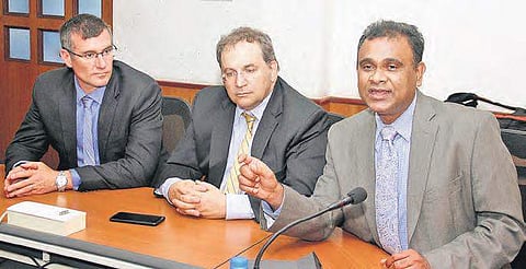 (from L to R)Prof Richard Bazinet, Prof Tom Brenna and Prof Kumar Kothapalli in a press conference at the National Institute of Nutrition | Sathya keerthi