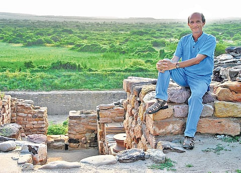 Michel Danino at the Harappan site of Dholavira.