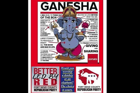 The elephant is the party symbol of the Republicans while Democrats have donkey as their party's symbol. (Photo | Twitter)