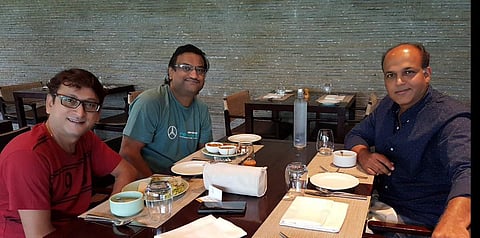 Ajay-Atul with directpr Ashutosh Gowariker for 'Panipat'. (Photo | Twitter)