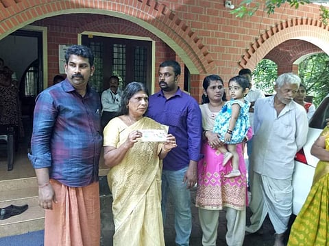 Valsala Vijayan with her family. ( Photo | Special arrangement)
