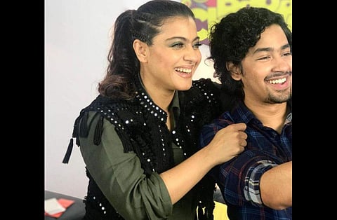 Kajol and Riddhi Sen during Helicopter Eela promotions. (Photo | Twitter)