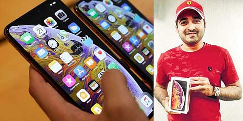 Iphone enthusiast Junaid Rahman with his new iPhone XS Max.