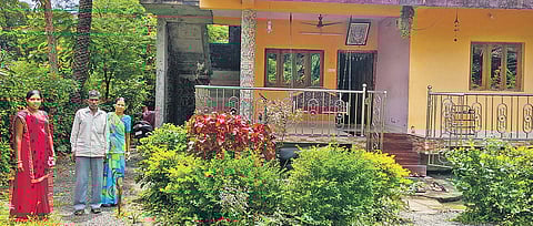 This house, on the bullet train’s route, has to be razed. The owners say they are still repaying the house loan(Photo | Richa Sharma/ EPS)