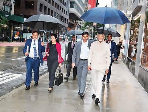 Chief Minister N Chandrababu Naidu in the US on Tuesday