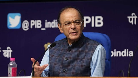 Union Finance Minister Arun Jaitley during a press conference on Cabinet decisions in New Delhi Wednesday September 26 2018. ( Photo | Shekhar Yadav/ EPS)