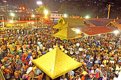 Sabarimala Temple thronged by devotees. (Photo | File/EPS)