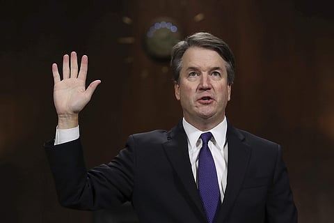 Supreme Court nominee Brett Kavanaugh testifies before the Senate Judiciary Committee on Capitol Hill in Washington, Sept. 27, 2018. (Photo | AP)