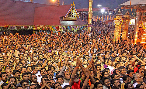Sabarimala Temple thronged by devotees. (Photo | File/EPS)