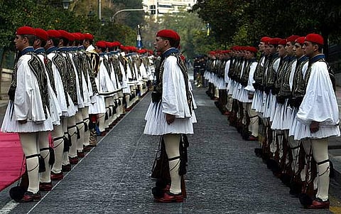 Greek Presidential Guards, the Evzones (Photo | AFP)