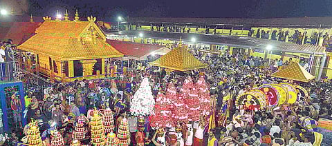 A view of Lord Ayyappa Temple in Sabarimala | PTI