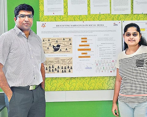 Professor Srinath Srinivasa with PhD student Raksha PS