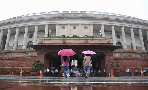 Rain washed Parliament during the Monsoon Session. (Photo| EPS/ Shekhar Yadav)