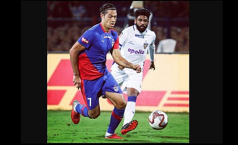 Bengaluru FC player Miku during the match with Chennaiyin FC on 30 September 2018 in Bengaluru. (Photo | @BengaluruFC/ Twitter)