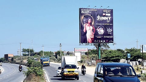 The cost of dismantling hoardings within private properties by BBMP would be paid by the property owners (File | EPS)