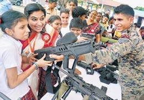 On cloud nine: Differently-abled students visit Air Force Station