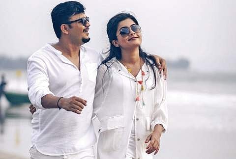 Ganesh and Rashmika Mandanna in 'Chamak'