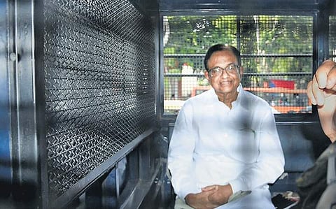 Former finance minister P Chidambaram is currently lodged in Tihar Jail (File photo| PTI)